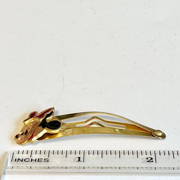 Vintage Disney Minnie Mouse Hair Barrettes Gold Tone 90's Girls Womens - Picture 8 of 8